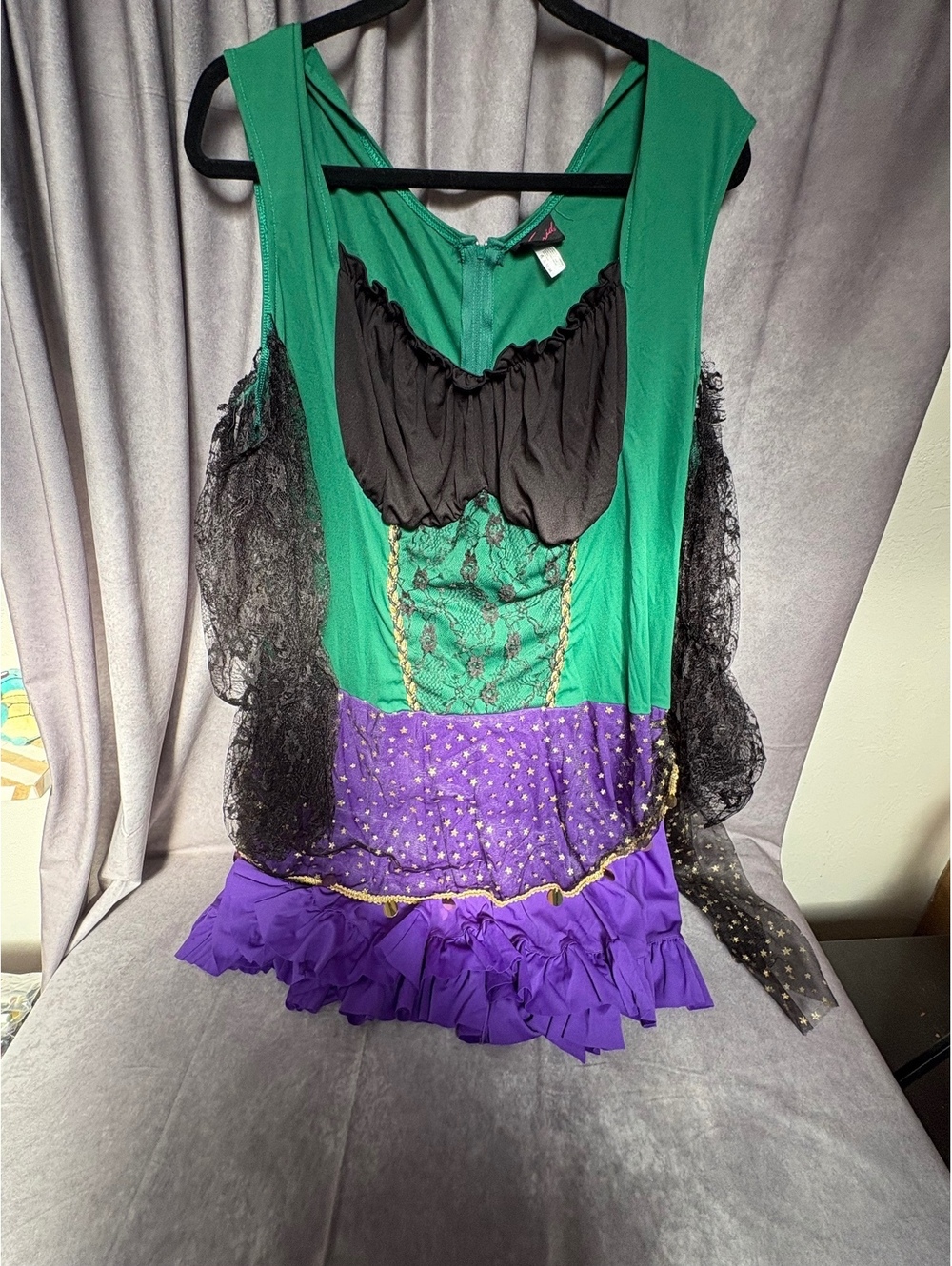 Torrid Witch Costume Dress Plus Size 3/4 Green Purple Halloween